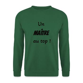 Cadeau au maitre - Sweat-shirt Unisexe - vert foncé - Devant