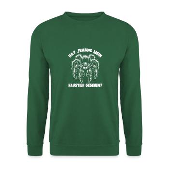 Vogelspinne mein Haustier lustiger Spinnenspruch - Unisex Pullover - Grün - Vorne