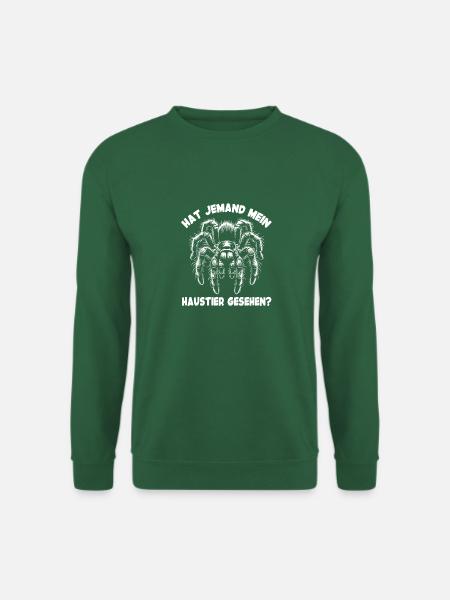 Vogelspinne mein Haustier lustiger Spinnenspruch - Unisex Pullover - Grün