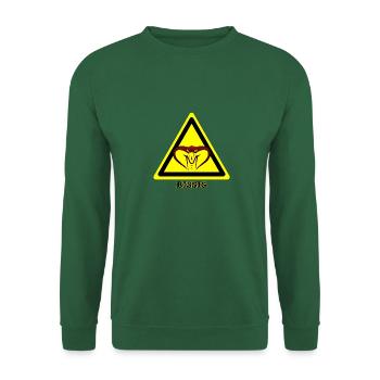Attention aux morsures ! - Sweat-shirt Unisexe - vert foncé - Devant