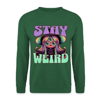 STAY WEIRD Cute and Creepy There Eyed Witch - Unisex Sweatshirt - green - Front