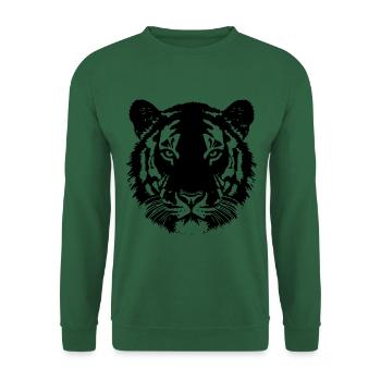 Tiger Logo - Unisex Pullover - Grün - Vorne