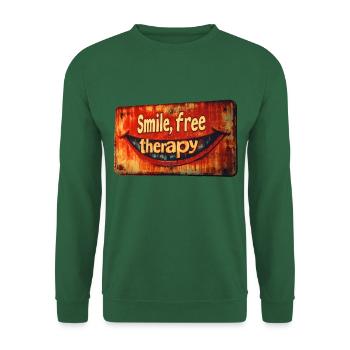 Smile free therapy - Unisex Sweatshirt - green - Front