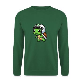 Flitzer Rennfahrer Schildkröte Rennen Wettrennen - Unisex Pullover - Grün - Vorne