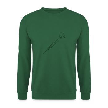 Fléchettes Flèche - LineArt - Sweat-shirt Unisexe - vert foncé - Devant