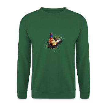 wunderschöner Fasan im Prachtkleid Pheasant - Unisex Pullover - Grün - Vorne