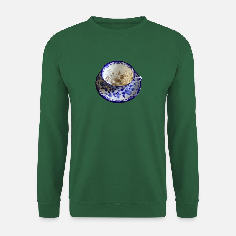 Tasse mit Kaffeesatz - Unisex Pullover - Grün