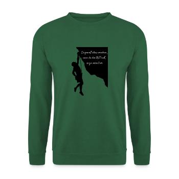 Motivierend in die Welt - Unisex Pullover - Grün - Vorne
