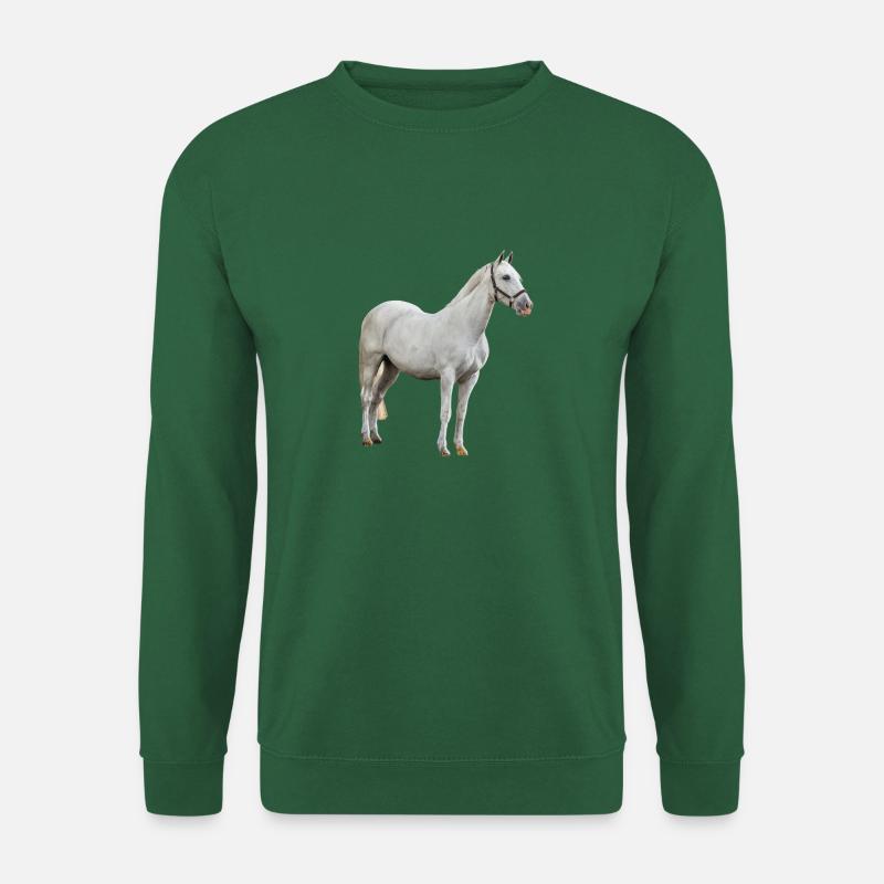 Pferd - Schimmel - Unisex Pullover - Grün