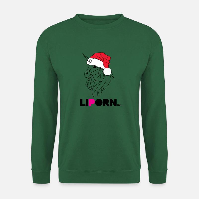 Liporn head de noel Von RF - Unisex Pullover - Grün
