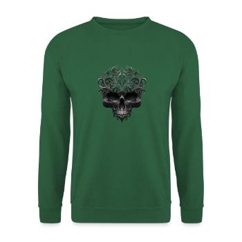 Totenkopf, Gothic - Unisex Pullover - Grün - Vorne