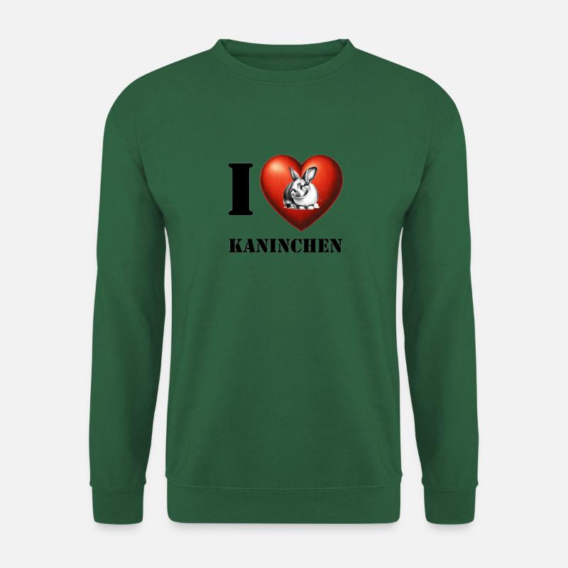 I Love Kaninchen - Unisex Pullover - Grün