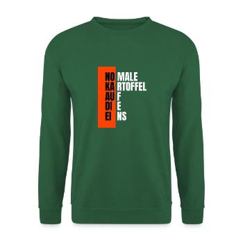 Normale Kartoffel auf die eins. Spruch Em2024 - Unisex Pullover - Grün - Vorne