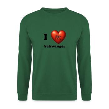 I ❤️ Schwinger – Swiss National Sport T-Shirt - Unisex Sweatshirt - green - Front