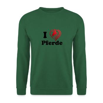 I Love Horses – une chemise parfaite pour le cavalier - Sweat-shirt Unisexe - vert foncé - Devant