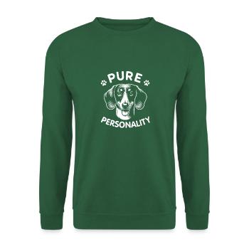 Dachshund is pure personality Dachshund portrait - Unisex Sweatshirt - green - Front