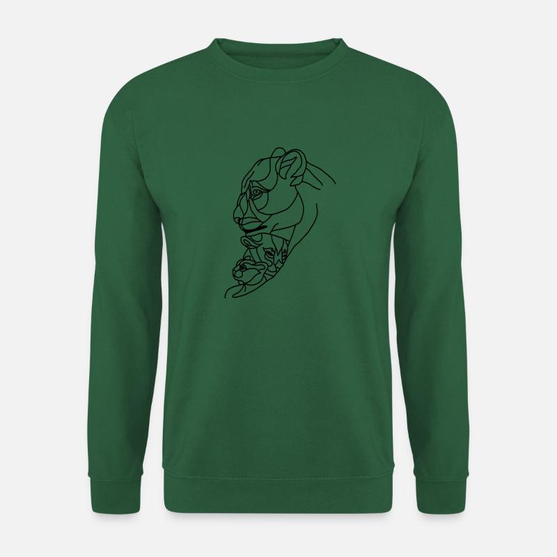 Löwen Familie Mutter - Unisex Pullover - Grün