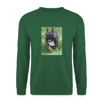 small fishing rod our French Bulldog - Unisex Sweatshirt - green - Front
