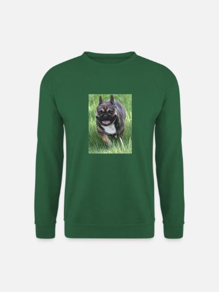 kleine Angel unsere französische Bulldogge - Unisex Pullover - Grün