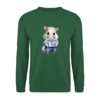 Cute hamster - Unisex Sweatshirt - green - Front