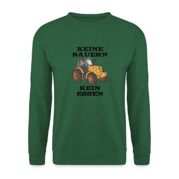 KEINE BAUERN KEIN ESSEN Landwirt Bauernprotest - Unisex Pullover - Grün - Vorne