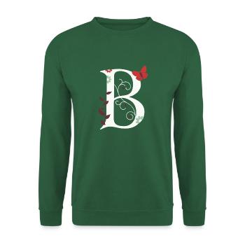 Letter B Monogram Retro - Unisex Sweatshirt - green - Front