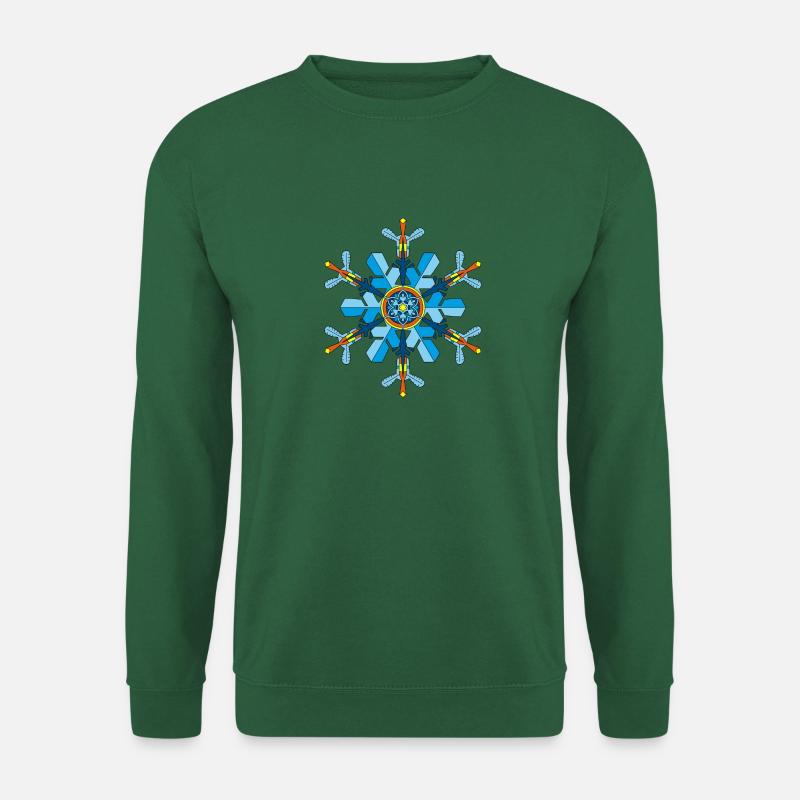 Schneeflocken Mandala - Unisex Pullover - Grün