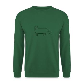 Katze mit Laserpointer - Unisex Pullover - Grün - Vorne