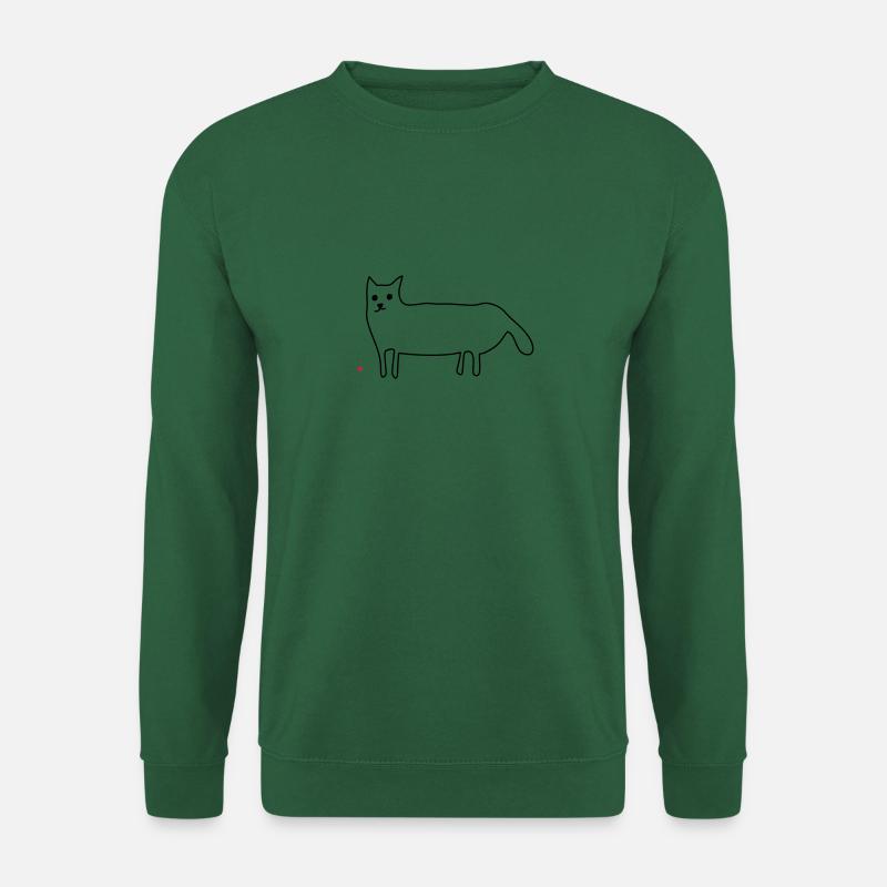 Cat with laser pointer - Unisex Sweatshirt - green