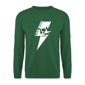 Live Wire Skull White - Unisex Sweatshirt - green - Front