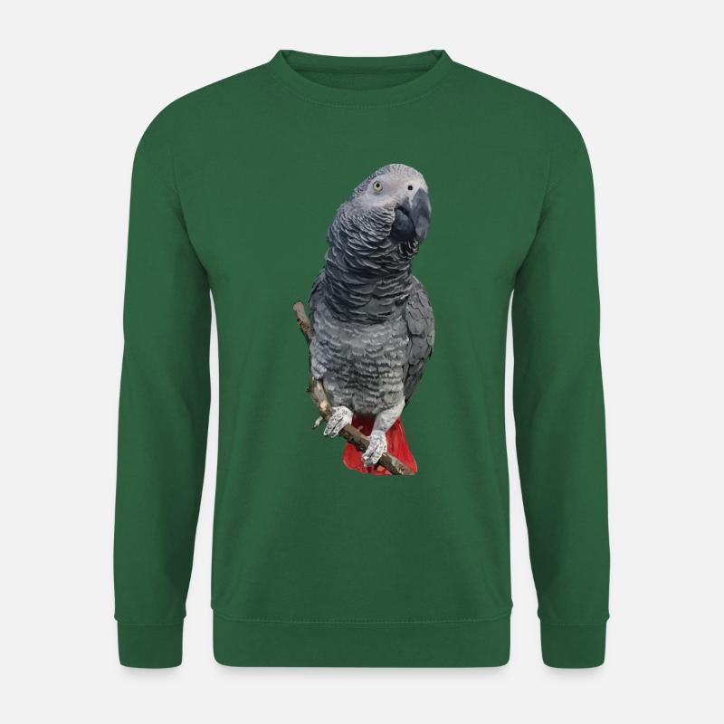 Grauer Papagei - Unisex Pullover - Grün
