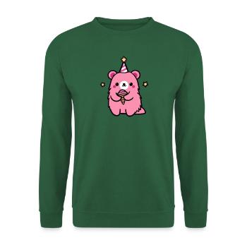 Party Bear Hamster Party Hat Cream Cream Star Party - Unisex Sweatshirt - green - Front