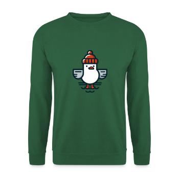North Sea Moin Seagull with Beanie Hat T-Shirt - Unisex Sweatshirt - green - Front