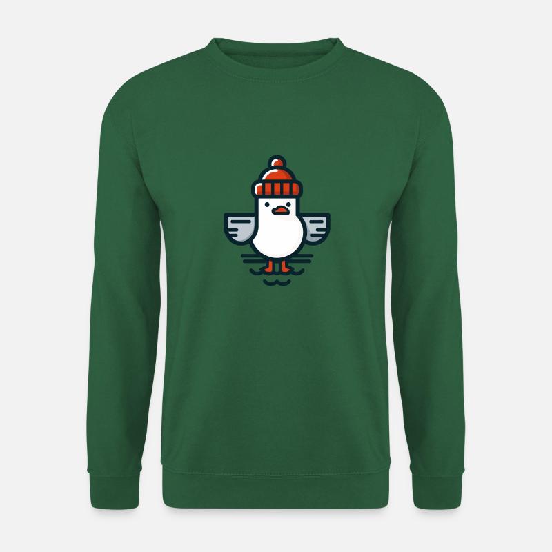 Mouette de la mer du Nord avec bonnet T-shirt - Sweat-shirt Unisexe - vert foncé