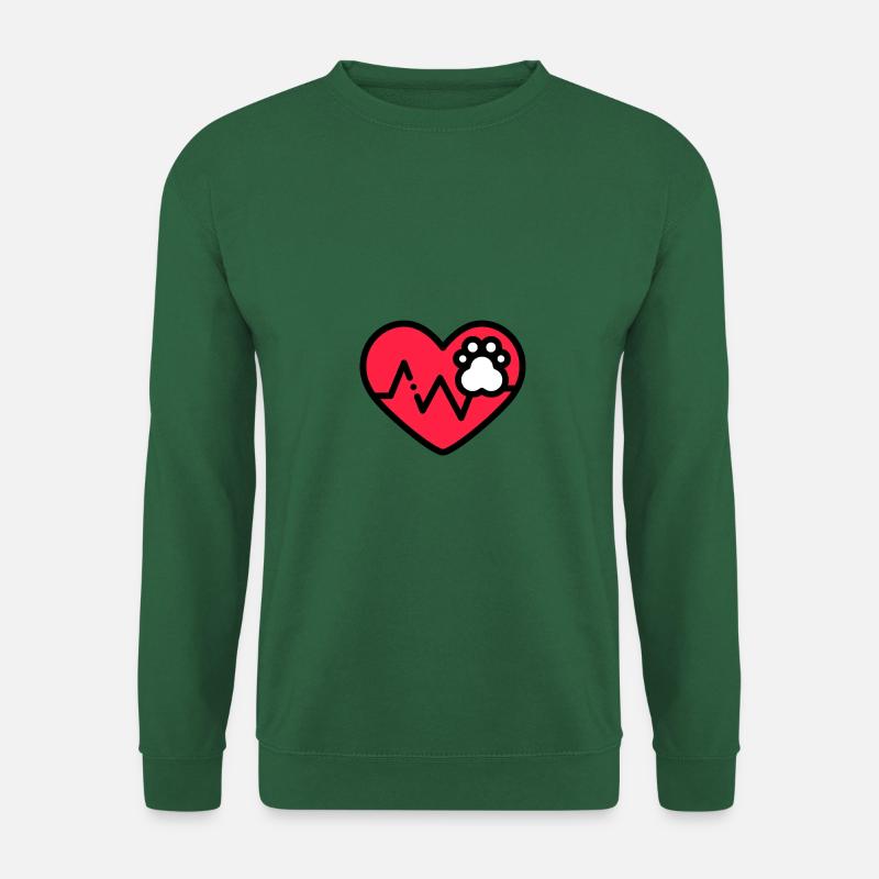 Herz Pfote Liebe - Unisex Pullover - Grün