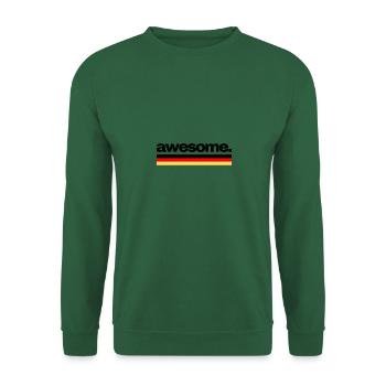 awesam Deutschland, Statement Schriftzug mit Fahne - Unisex Pullover - Grün - Vorne