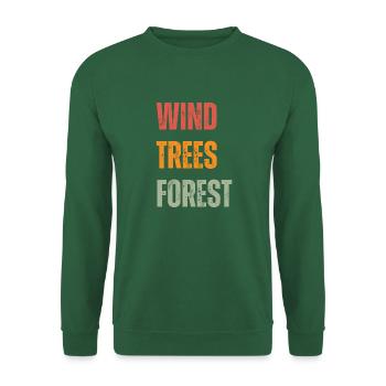 WTF - Forêt d’arbres éoliens - Sweat-shirt Unisexe - vert foncé - Devant
