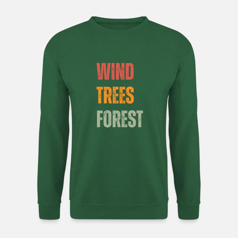 WTF - Wind Trees Forest - Unisex Pullover - Grün