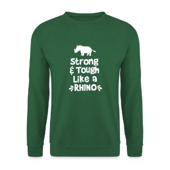 Strong and tough like a rhino - Unisex Sweatshirt - green - Front