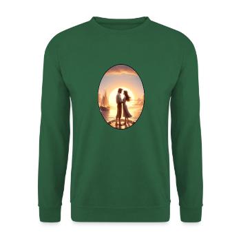 Romance at sunset Large - Unisex Sweatshirt - green - Front