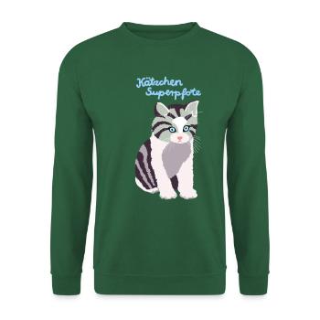 Kitten Super Paw - Unisex Sweatshirt - green - Front
