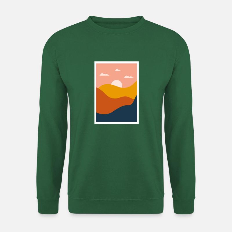 Abstrakte Landschaft - Unisex Pullover - Grün