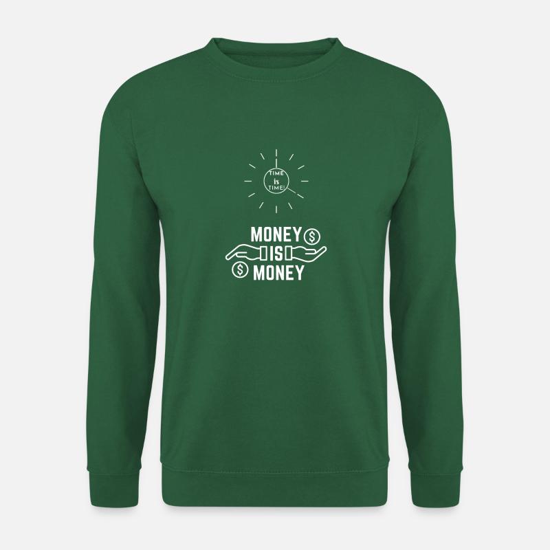 Time is Time (with white letters) - Unisex Pullover - Grün