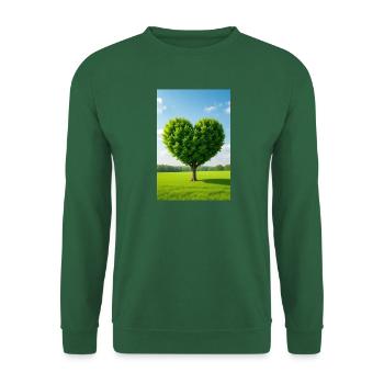 Heart Tree in Sunlit Meadow - Unisex Sweatshirt - green - Front
