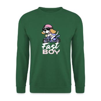 Fast Boy Beagle Dog Cadeau Rétro Fast Boy - Sweat-shirt Unisexe - vert foncé - Devant