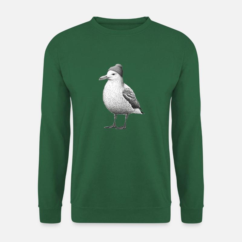 Nordsee Möwe Mütze Beanie - Unisex Pullover - Grün