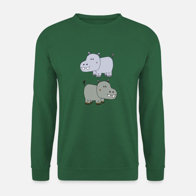 nilpferde zweifach 2 - Unisex Pullover - Grün