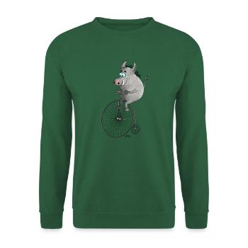 Vintage Fahrrad - Unisex Pullover - Grün - Vorne