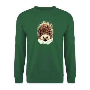 cozy hedgehog - Unisex Sweatshirt - green - Front