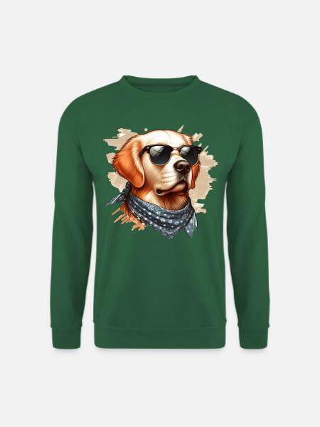Golden Retriver Splash Art - Unisex Sweatshirt - green